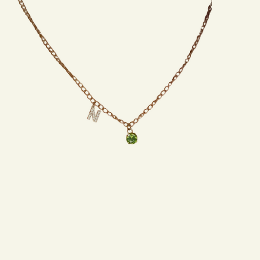 Birthstone Radiant Necklace - Personalised