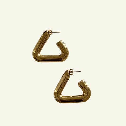 Route Triangle Hoop Earrings