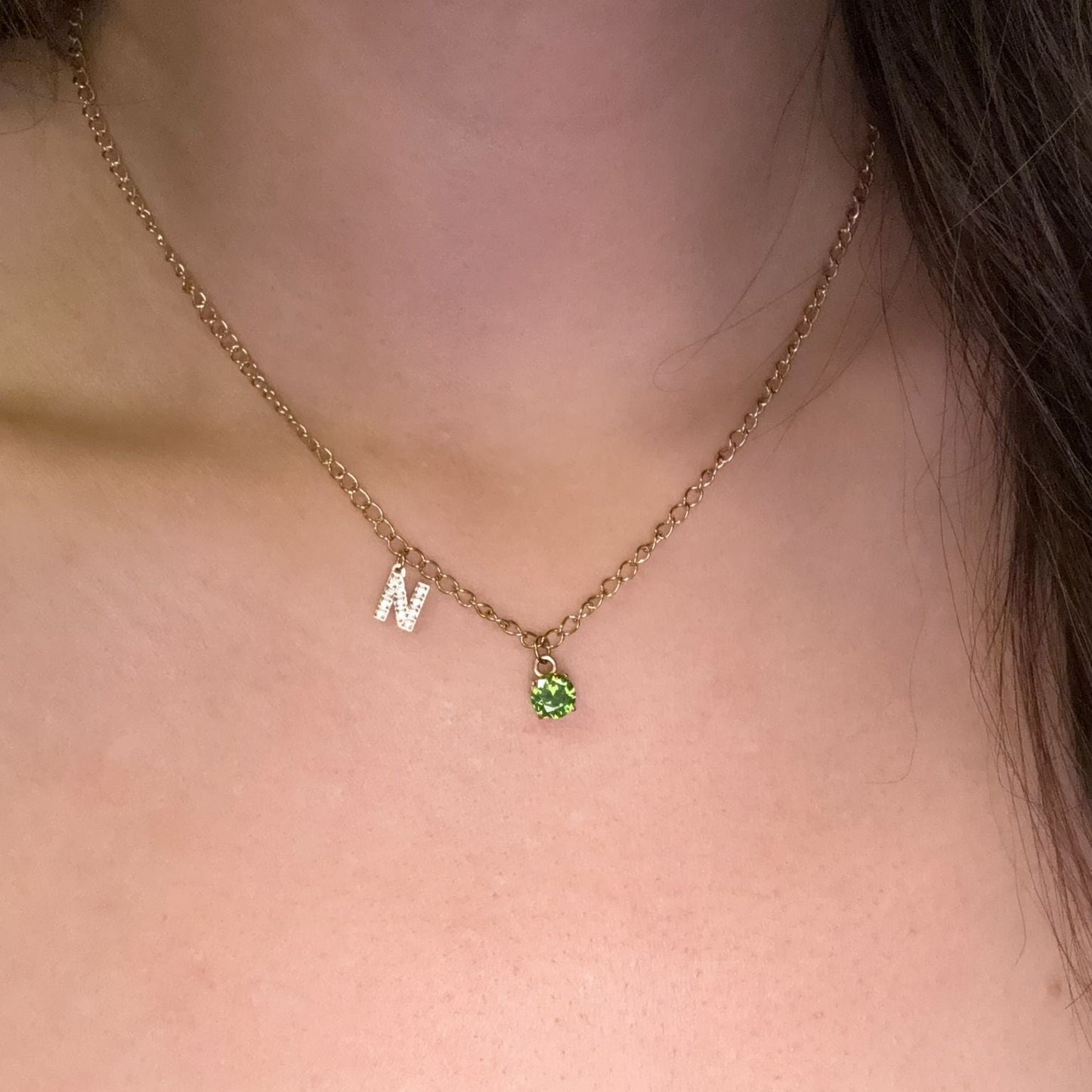 Birthstone Radiant Necklace - Personalised