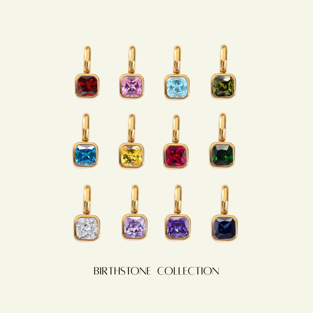 Birthstone Radiant Necklace - Personalised