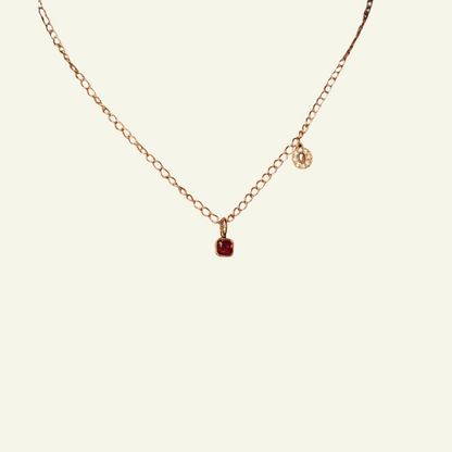 Birthstone Radiant Necklace - Personalised